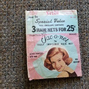 Deadstock Vintage 1950s "INVISIBLE" Hair Nets (4)